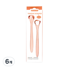 지바토 지클 혀클리너 스크래퍼 로즈골드 15cm Z2053, 6개, 15g