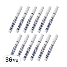 문화연필 유성 페인트 마카펜 청색, 1색, 36개입