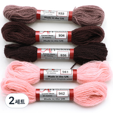 JoyJasu Appleton 羊毛繡線 5件組, 2套, 933, 934, 935, 941, 942
