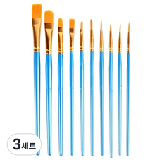 루미온 고품질 아티스트 붓 10p 세트 블루, 3세트, 1호, 2호, 2호, 2호, 3호, 4호, 5호, 6호, 8호, 8호