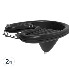 뉴실버 PVC 노인 환자 임산부 샴푸 헤어 케어 머리감기 받침대, 블랙, 2개
