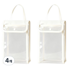 Block Mart 善用空間壁掛式衛生紙收納盒, 白色, 4個