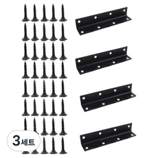 OON 스테인리스 직사각형 꺽쇠 D타입 4p + 피스못 40p 세트, 3세트
