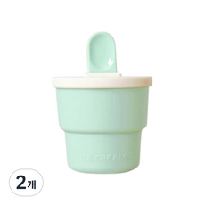 UH홈데코 실리콘 아이스크림 틀, 민트, 2개