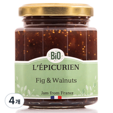 레피큐리앙 유기농 무화과 & 호두 잼, 210g, 4개