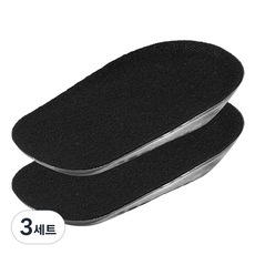 베이스알파에센셜 여성용 뒤꿈치 쿠션 키높이 실리콘 깔창 세트