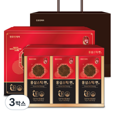 천호엔케어 홍삼스틱 편 + 쇼핑백, 3박스, 30회분