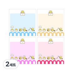 Market Note 小雞便條紙 100頁 x 4款組合, 2套