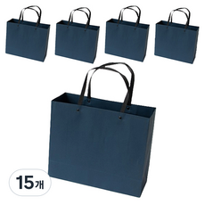 마켓감성 특별한날 감사 선물가방 대형, 네이비, 15개