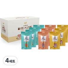 굿밸런스 고양이 간식 하트시리얼 참치맛 4p + 닭고기맛 3p + 연어맛 3p, 혼합맛(참치/닭고기/연어), 800g, 4세트
