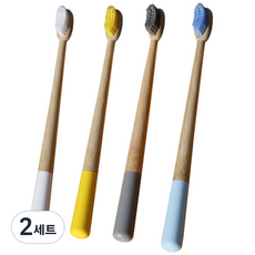 어바웃올리 부드러운 대나무 칫솔 4종 세트, 2세트, 4개입