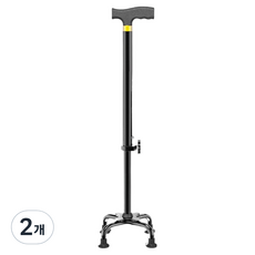 글로리치 심플한 지팡이, 오리지널 블랙, 2개