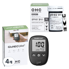 글루네오플러스 혈당측정기 + 시험지 50p, IGM-1003EM(혈당측정기), GluNEO Plus(시험지), 4개