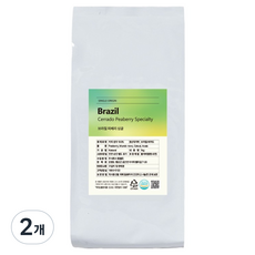 훔볼트 스페셜티 브라질 피베리 내추럴 커피 생두, 2개, 1kg