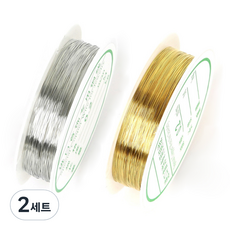 daily friends 美甲線條貼 2件組, 金色 + 銀色, 2套