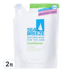 SEA BREEZE 清爽海風保濕潤髮乳 補充裝, 2包, 400ml