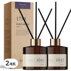 메르헨트 퍼퓸 드 디퓨저 2개입 + 리드스틱 10개, 화이트머스크, 200ml, 2세트