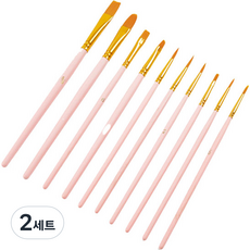 잇츠라이프 붓 세트 핑크, 2세트, 10종