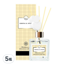 QiMart經典款珪藻土香氛精油瓶組 精選進口香氛精油 純手工擴香塊, 黑莓魅惑, 5件, 200ml