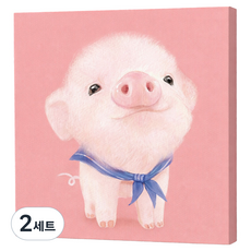 루아즈 DIY 쉬운 그림그리기 세트 20 x 20 cm, 14 핑크 피그, 2세트