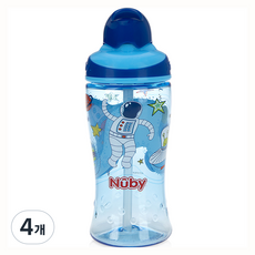 누비 트라이탄 티티 키즈 빨대컵, 360ml, 4개, 우주히치하이커