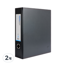 Alpha Semi 3孔高週波D型環活頁夾 AD-107 7cm A4, 黑色, 2個
