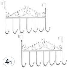 Ohmadang 經典門後掛衣架, 白色, 4個