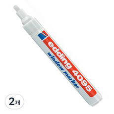 edding 玻璃彩繪麥克筆 e-4095, 白色的, 2個