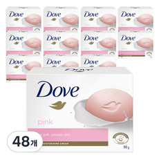 도브 핑크 뷰티바 비누, 90g, 48개