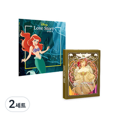 ArtNouveau 지관 색연필 + 디즈니 러브스토리 컬러링북 세트, 36색, 2세트