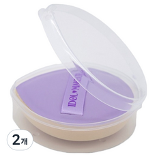 아이돌메이크업 궁뎅이 팡팡 퍼프, 2개, 연보라