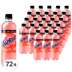 썬키스트 제로 복숭아레몬 소다, 600ml, 72개