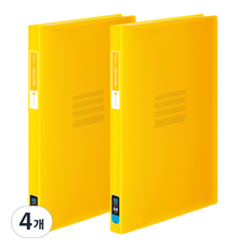 ECO Chungwoon 彩色標籤透明文件夾 40頁 A4, 黃色, 4個