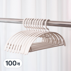 이즈리빙 어깨뿔방지 옷걸이, 아이보리, 100개