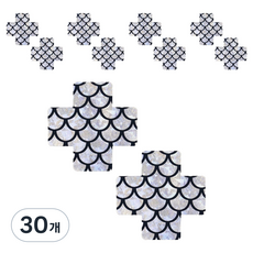 Kelbon特別圖案胸貼 銀色 十字 光澤, 30個