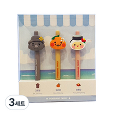 JEJU PONGDANG Pongdang Family濟州島角色造型圓珠筆 3入組, 混色, 3組