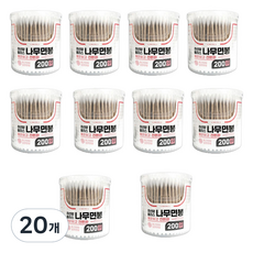 KOREA HOUSE UH家居裝飾 盒裝木棉花棒, 20個, 200入