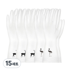 HealingTime 질겨용 니트릴 좌우 고무장갑 L, 랜덤발송, 대(L), 15세트