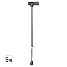 해피라이프 가벼운 예쁜 4각 리필 가능 스텐 외발 지팡이, 혼합색상, 5개