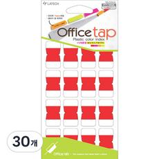 레이테크 오피스탭 플라스틱 칼라 인덱스스티커 FT-103A 형광4색혼합, 4개입, 30개
