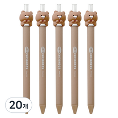 iiGEN 순덕이크루 만년연필 HB, 브라운, 20개