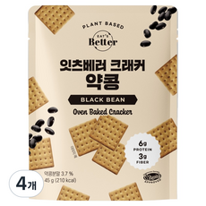 EAT'S Better 烘烤餅乾 黑豆口味, 45g, 4包