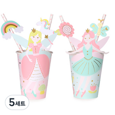 Indikay 夢幻森林精靈 薄荷派對杯4入組 + 粉紅派對杯4入組, 1入, 5套