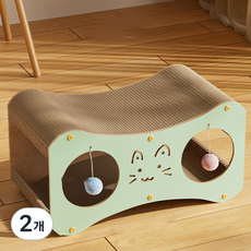 데이소이 고양이 숨숨 스크래쳐, 그린, 2개