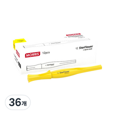 MORRIS Star Flower方形尖頭螢光筆, 黃色, 36個