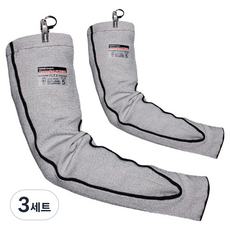 핸드맥스 전문가용 팔 토시 베임방지 컷 5레벨 흘러내림 클립 공사장 찔림방지 파워컷 플렉스 토시 세트, 3세트, 그레이