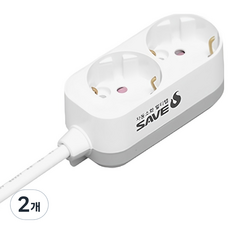 SaveS 延長線, 2個, 白色