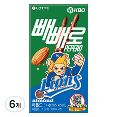 PEPERO 杏仁 KBO 三星獅, 37g, 6個