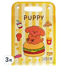 골드팡 캐릭터 휴대용 오르간백 A4, 옐로우, 3개