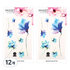 PASSET 水彩紋身貼紙, WT10, 12個